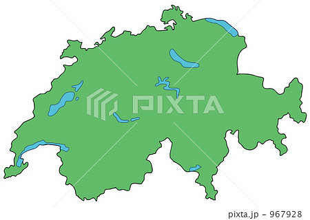 スイス連邦 地図 スイス 地形の写真素材