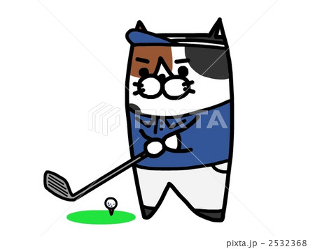 猫 ゴルフ スポーツ 動物のイラスト素材 - PIXTA