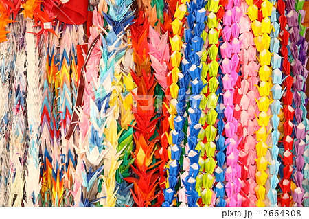 千羽鶴の写真素材