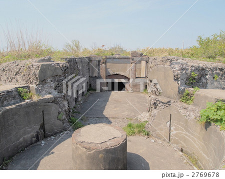 津軽要塞 戦争遺跡 函館山の写真素材