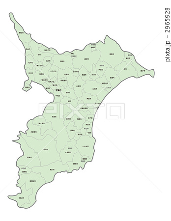 千葉県地図の写真素材