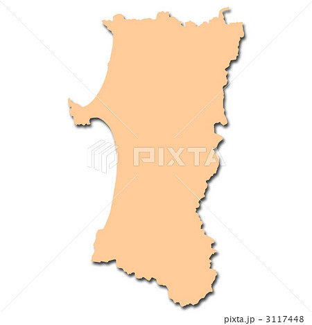 白図 東日本 白地図 マップの写真素材