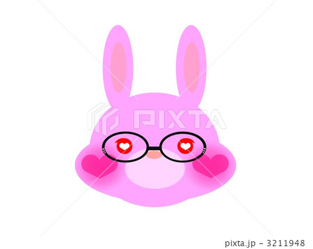 黒縁メガネ 動物のイラスト素材