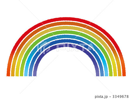 半円 虹色 グラフィック Cgの写真素材
