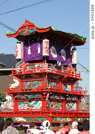 屋台 だんじり 祭り 西条祭りの写真素材