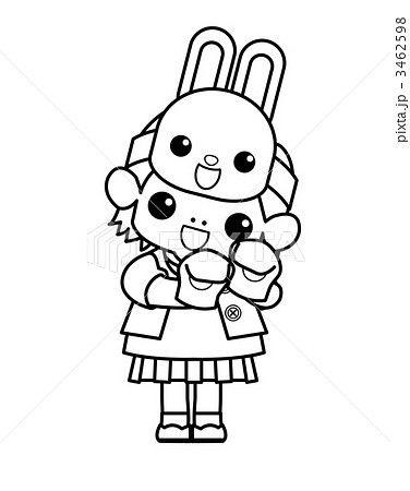 お面 子供 園児 人物のイラスト素材