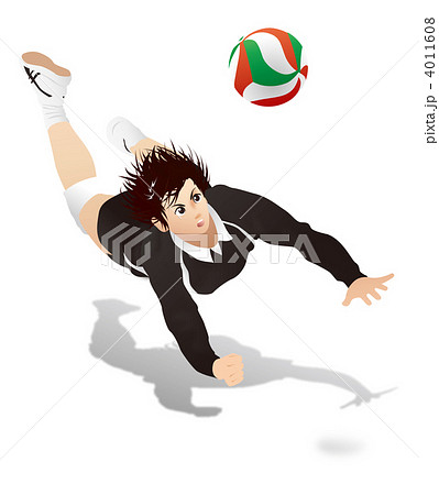 バレーボール レシーブ 女子バレー 女子バレーボールのイラスト素材