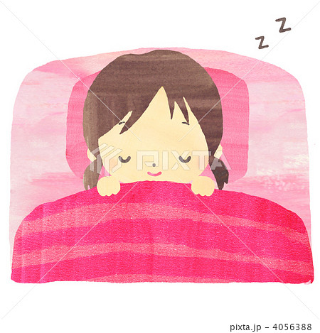 子供 女の子 寝顔 寝るのイラスト素材 Pixta