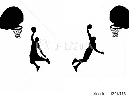 バスケットボール バスケ ダンク フープのイラスト素材