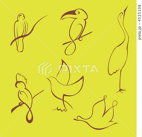 カッコイイ 鳥 カラスのイラスト素材