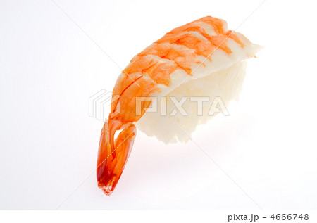 寿司 海老 蒸しエビ むしえびの写真素材