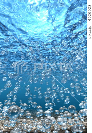 空気 気泡 水面 水のイラスト素材