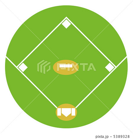 ダイヤモンド 球場 野球場 構図のイラスト素材