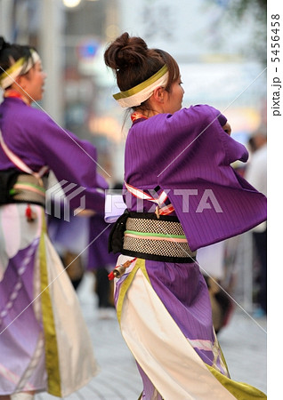 よさこい 耳飾り 髪飾り 衣装の写真素材