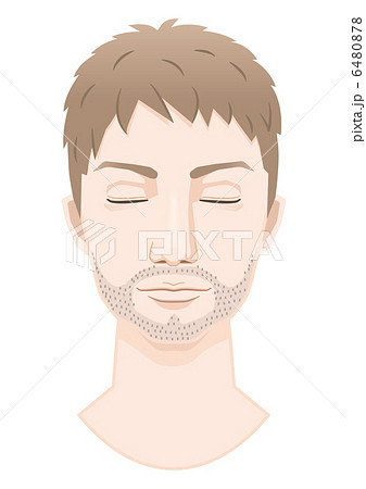 男性 ヒゲ あごひげ イケメンのイラスト素材 Pixta