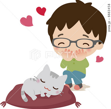 デレデレ 動物の写真素材