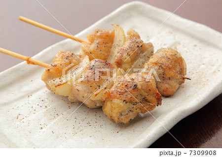 焼き鳥 ぽんぽち 食べ物 料理の写真素材