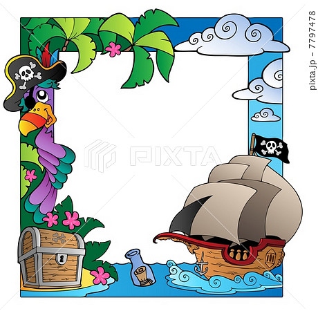 海賊 フレーム 枠 絵のイラスト素材 - PIXTA