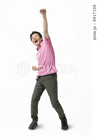 とびっきりの笑顔の写真素材