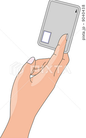 持つ カード 挟む 手元のイラスト素材