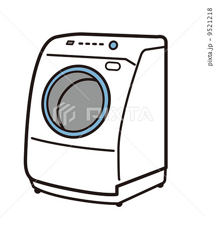 洗濯 洗濯機 全自動洗濯機 主婦のイラスト素材