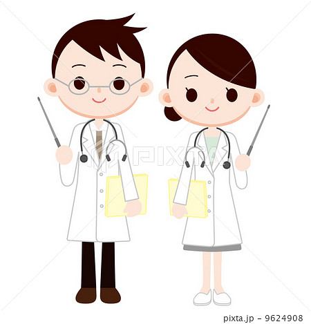 医者 先生 内科医 外科医 研修医のイラスト素材