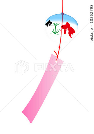 風鈴 短冊 インテリア 和風の写真素材