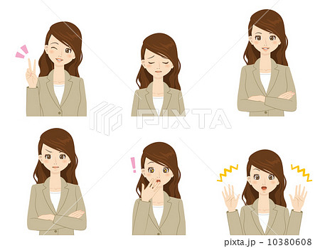 起こり顔のイラスト素材