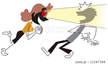 一目惚れ ベクター 男 ビームのイラスト素材