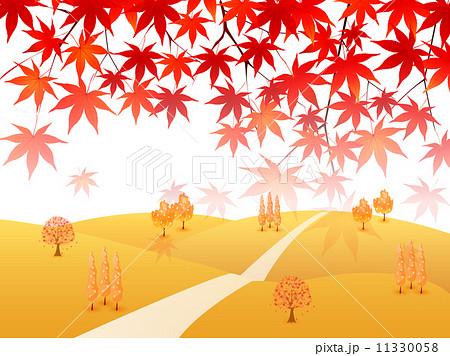 すべての動物の画像 ユニーク紅葉 風景 イラスト