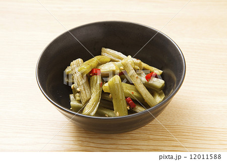 山くらげ 茎チシャ 茎レタス 中国野菜の写真素材
