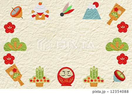 羽子板 切り絵 貼り絵 和の写真素材 - PIXTA