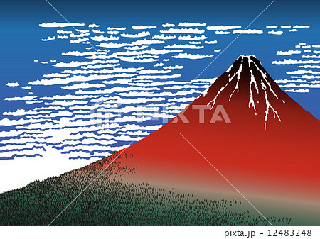 富士山 夕焼け 赤富士の写真素材 - PIXTA
