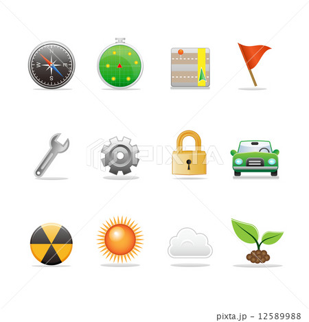 レーダー探知機のイラスト素材