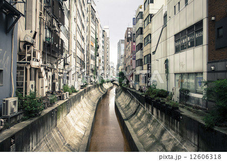 渋谷川暗渠の写真素材