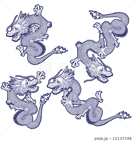 神話 ドラゴン 素材 飛ぶのイラスト素材