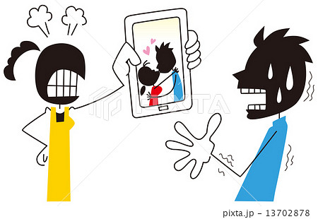 浮気現場の写真素材