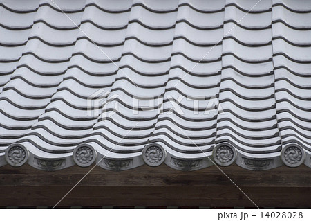 瓦屋根 背景 テクスチャ 紋様の写真素材