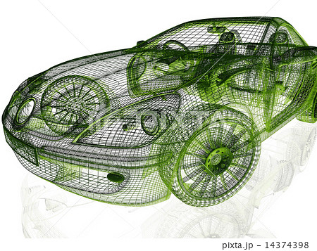 スケルトン 骨格 乗り物 車の写真素材