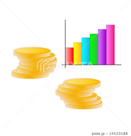 コイン 円柱 お金 計算のイラスト素材 - PIXTA