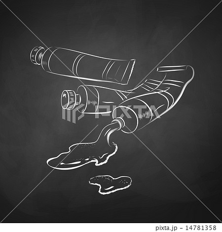絵の具のチューブのイラスト素材