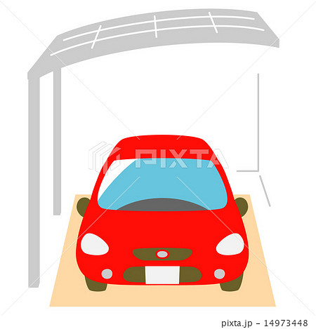車庫 カーポートのイラスト素材集 ピクスタ