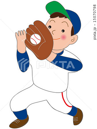 内野フライのイラスト素材