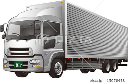 大型トラックのイラスト素材 Pixta