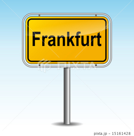 方角 フランクフルト 標識 看板のイラスト素材