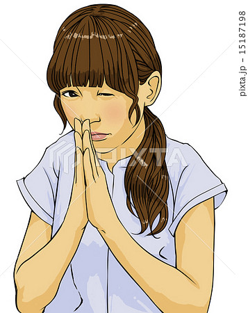 お願い 頼む ポーズ 人物のイラスト素材