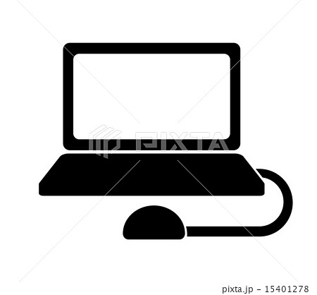 アイコン ピクトグラム マーク パソコンのイラスト素材