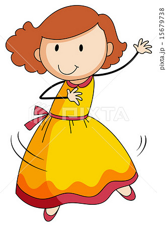 もてなす 絵 面白い 女の子のイラスト素材