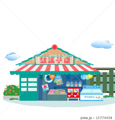 昭和の駄菓子屋のイラスト素材