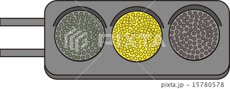 黄信号のイラスト素材